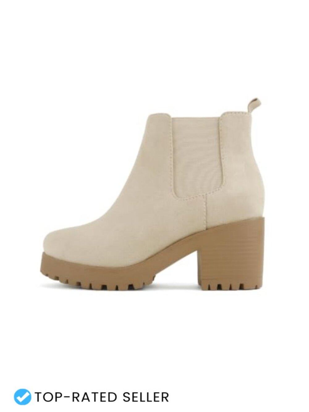 Soda Jaber Ankle Boot Imitation Suede Lug Sole Chunky Heel Combat Boot